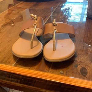 Gold thong Sandals